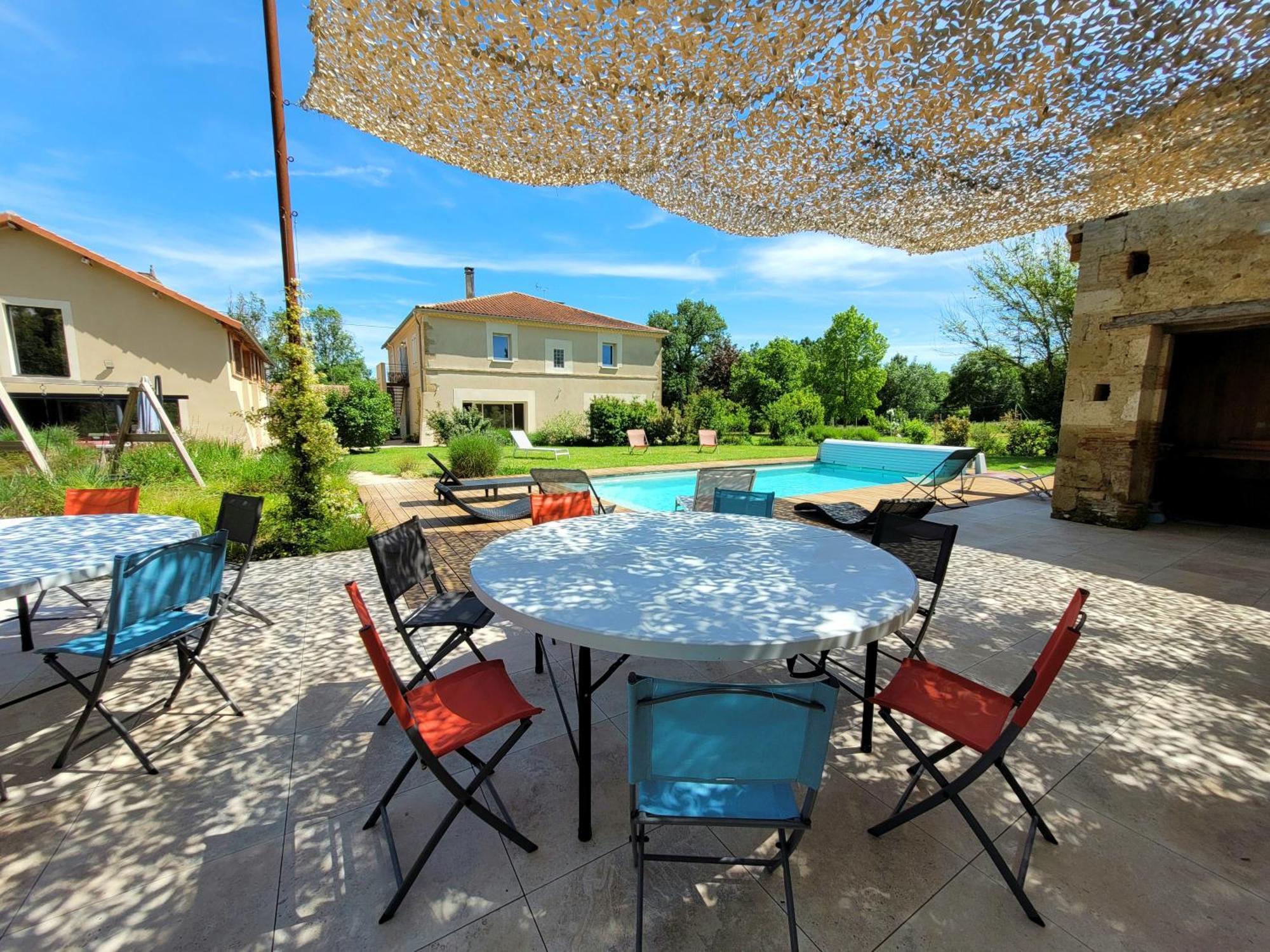 Gite Campagne Famille 15 Pers Piscine Chauffee Jeux Enfants Petanque Saint-Sauvy 외부 사진