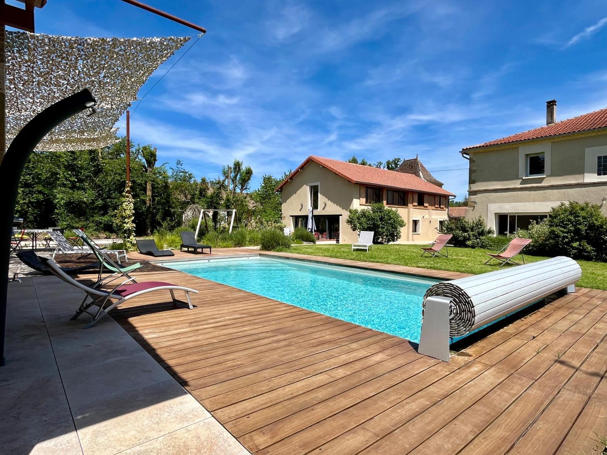 Gite Campagne Famille 15 Pers Piscine Chauffee Jeux Enfants Petanque Saint-Sauvy 외부 사진